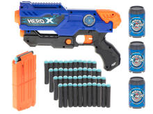 Ikonka Art.KX6148 Foam dart machine gun + magazine + 3 targets + 48 darts