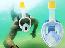 Ikonka Art.KX6130 Full folding snorkel mask L/XL blue