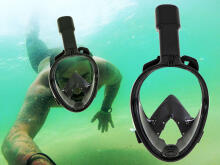 Ikonka Art.KX6130_1 Full folding snorkel mask L/XL black