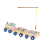 Ikonka Art.KX6121 Montessori wooden train train fish sorter