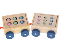 Ikonka Art.KX6121 Montessori wooden train train fish sorter