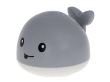 Ikonka Art.KX6119 Spouting whale LED bath toy grey