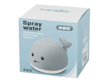 Ikonka Art.KX6119 Spouting whale LED bath toy grey