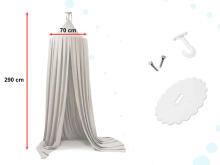 Ikonka Art.KX6104_1 Canopy curtain tipi tent hanging grey