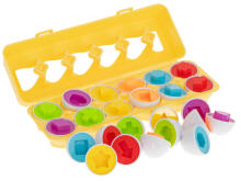 Ikonka Art.KX5966 Educational jigsaw puzzle sorter match egg shapes 12pcs