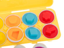 Ikonka Art.KX5966 Educational jigsaw puzzle sorter match egg shapes 12pcs