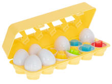 Ikonka Art.KX5966 Educational jigsaw puzzle sorter match egg shapes 12pcs
