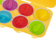 Ikonka Art.KX5965 Educational sorter puzzle match shapes fruit eggs 12pcs