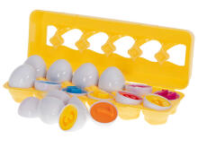 Ikonka Art.KX5964 Educational sorter puzzle match shapes numbers eggs 12pcs