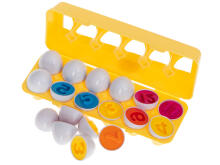 Ikonka Art.KX5964 Educational sorter puzzle match shapes numbers eggs 12pcs