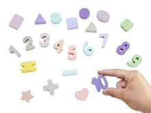Ikonka Art.KX5961 Wooden counting wheel fish catching numbers shapes
