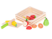 Ikonka Art.KX5955 Wooden fruit to cut with magnet in box + accessories