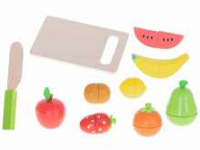 Ikonka Art.KX5955 Puidust puuvilja lõikamine magnetiga karbis + tarvikud