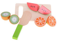 Ikonka Art.KX5955 Wooden fruit to cut with magnet in box + accessories