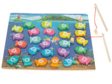Ikonka Art.KX5954 Montessori koka zivju zvejas magnētu spēle