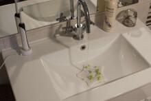 Ikonka Art.KX9952_2 Silicone strainer strainer for sink white sink
