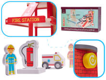 Ikonka Art.KX5854 LULILO wooden parking garage GANAO fire brigade
