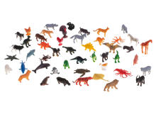 Ikonka Art.KX5844 Figures sea animals wild dinosaurs set mix 48pcs