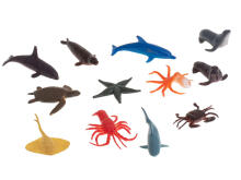 Ikonka Art.KX5844 Figures sea animals wild dinosaurs set mix 48pcs