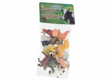 Ikonka Art.KX5842 Farm animals figurines set cow horse 12pcs
