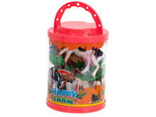 Ikonka Art.KX5839 Farm animal figures 7pcs + mat and accessories set