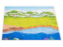 Ikonka Art.KX5839 Farm animal figures 7pcs + mat and accessories set