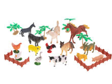 Ikonka Art.KX5838 Farm animal figures 14pcs + accessories