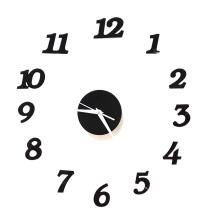 Ikonka Art.KX9714 Wall clock black 12 hours