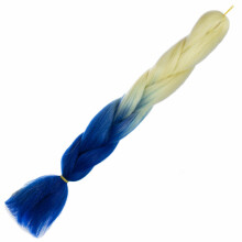 Ikonka Art.KX9904_111 Sintētiskie mati varavīksnes ombre blond-zils