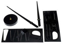 Ikonka Art.KX7847 Wall clock large 80-120cm black 4 digits