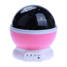 Ikonka Art.KX7814_1 Star projector night light 2in1 USB pink
