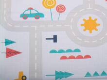 Ikonka Art.KX6528_2 Educational mat for children street/forest 177x158x0.8cm
