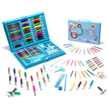 Ikonka Art.KX6355_2 Plastic painting set in a case 86el. blue