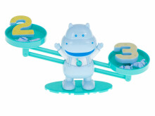 Ikonka Art.KX5937_2 Educational scales learning to count hippo mini
