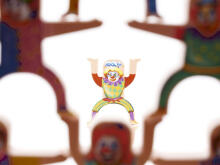 Ikonka Art.KX5972 Clown clown balancing tower arcade game 18el.