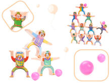 Ikonka Art.KX5972 Clown clown balancing tower arcade game 18el.