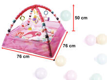 Ikonka Art.KX5873 Educational playpen with balls pink