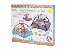 Ikonka Art.KX5873_1 Educational mat with paddles Playpen with balls grey