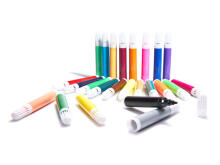 Ikonka Art.KX6355_1 Plastic painting set in a case 86el. pink