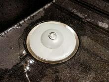 Ikonka Art.KX5686_1 Silicone strainer plug for sink, bath tub, wash basin grey