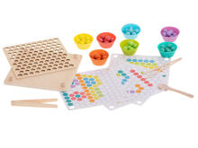 Ikonka Art.KX5675 Educational montessori bead ball mosaic puzzle 77el.