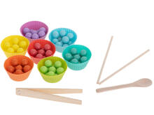 Ikonka Art.KX5675 Educational montessori bead ball mosaic puzzle 77el.