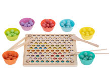 Ikonka Art.KX5675 Educational montessori bead ball mosaic puzzle 77el.