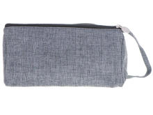 Ikonka Art.KX5672_1 School pencil case double sachet vanity case grey