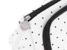 Ikonka Art.KX5672_2 School pencil case double sachet vanity case with polka dots