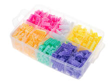 Ikonka Art.KX5670 3D educational bricks BOX 580el. pastel