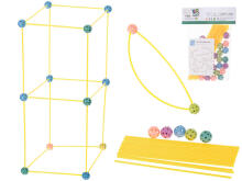 Ikonka Art.KX5669 Construction blocks tube straw base tent house 75el.