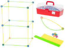 Ikonka Art.KX5667 Construction blocks tube straw base tent house 480el.
