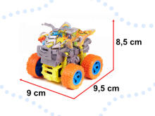 Ikonka Art.KX5662 Monster Truck off-road vehicle with quad drive yellow 1:36