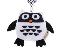 Ikonka Art.KX5643 Sensory rattle pendant contrasting owl